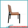 China Classical Luxury Saddle Leather Dining Chair with Wooden Frame